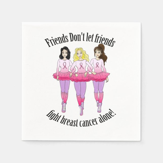 Breast Cancer: No one fights alone Napkins (Front)