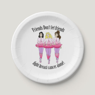 Breast cancer: No one fights alone Paper Plates