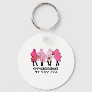 Breast Cancer On Wednesday We Wear Pink  Keychain