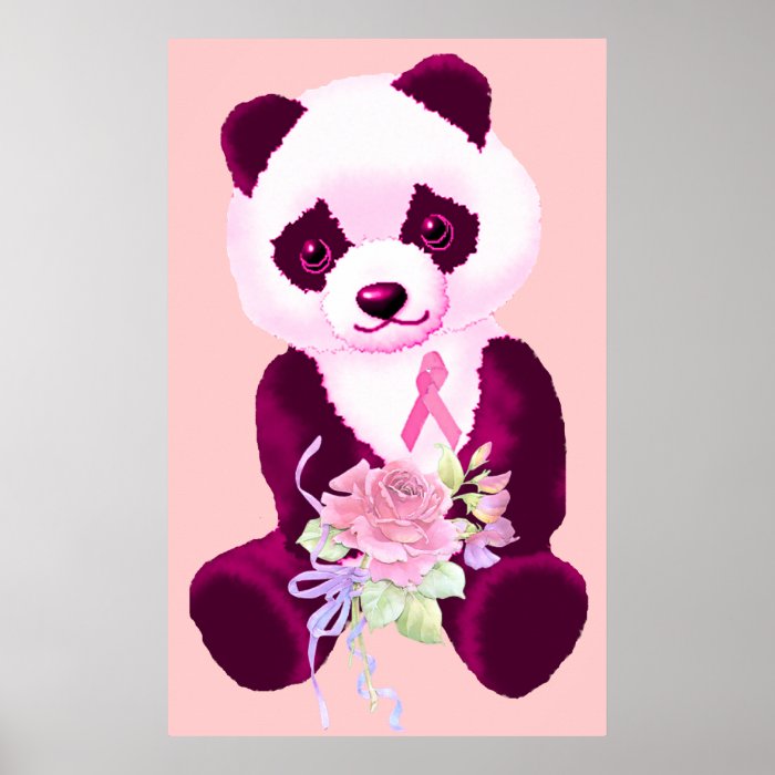 Breast Cancer Panda Bear Posters