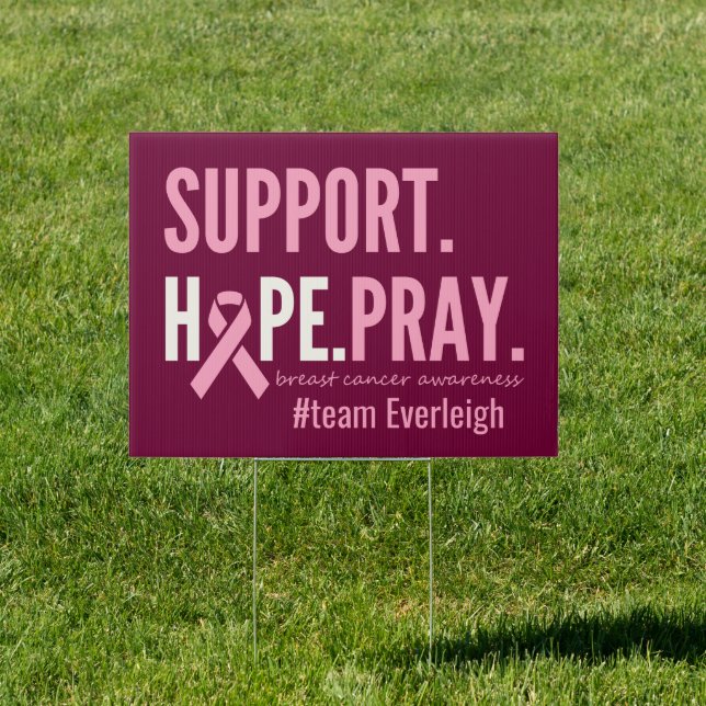 breast cancer Personalized Yard Sign Outdoor  (Insitu)