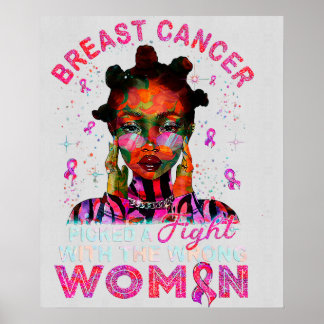 Breast Cancer Picked A Fight With Wrong Woman Blac Poster