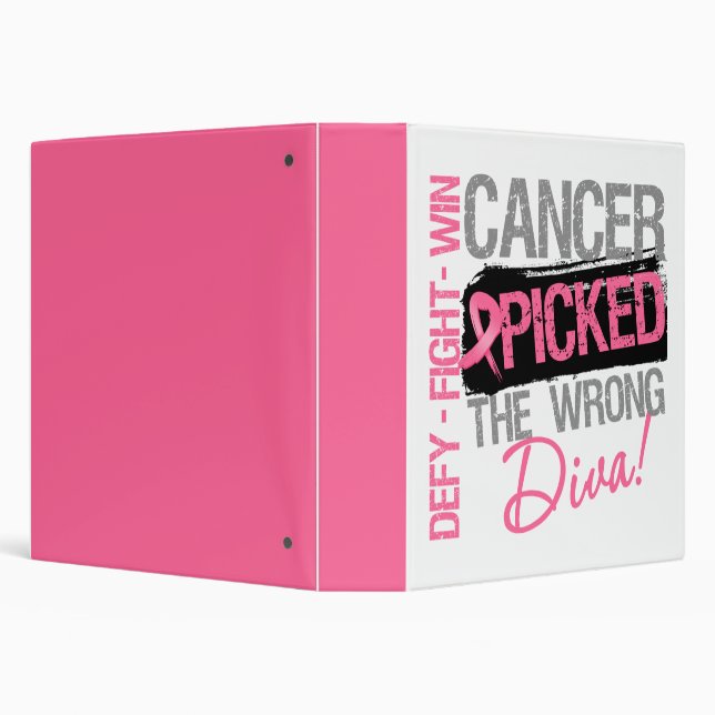 Breast Cancer Picked The Wrong Diva Medical Binder (Background)