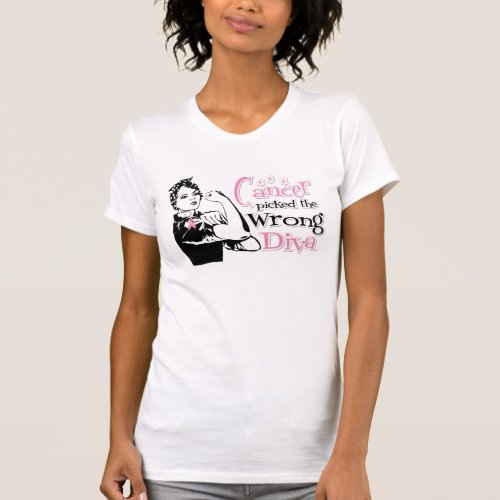 Breast Cancer Picked The Wrong Diva T_Shirt