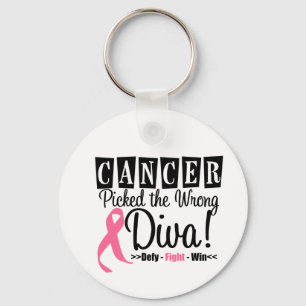 Breast Cancer Picked The Wrong Diva v2 Keychain