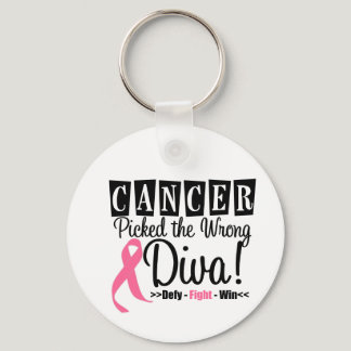 Breast Cancer Picked The Wrong Diva v2 Keychain