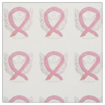 Breast Cancer Pink Awareness Ribbon Angel Material Fabric