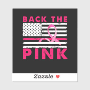 Breast Cancer Pink Flag Sticker
