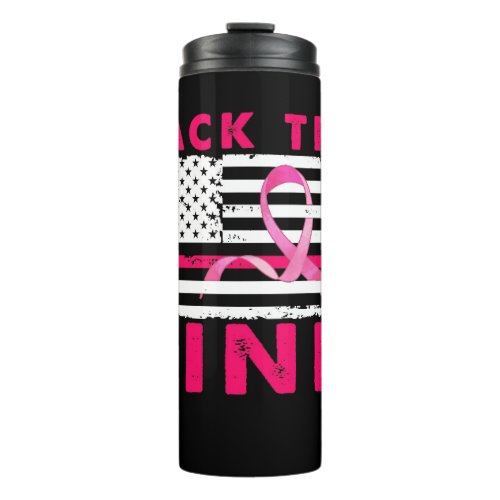 Breast Cancer Pink Flag Thermal Tumbler