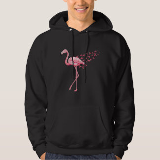 Breast Cancer Pink Flamingo Ribbon Recovery Hoodie