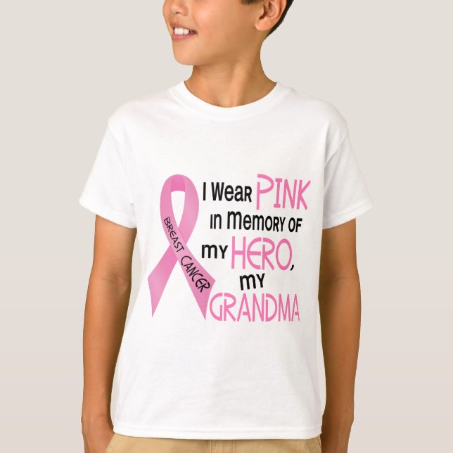 Breast Cancer PINK IN MEMORY OF MY GRANDMA 1 T-Shirt (Front)