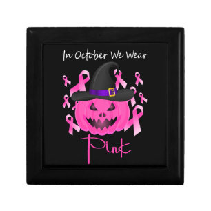 Breast Cancer Pink Pumpkin Halloween Gift Box
