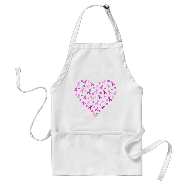 Breast Cancer Pink Ribbon Adult Apron (Front)