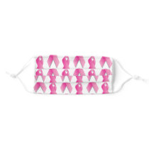 Breast Cancer Pink Ribbon Adult Cloth Face Mask