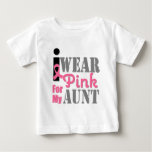 BREAST CANCER PINK RIBBON Aunt Baby T-Shirt