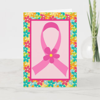 Breast Cancer Pink Ribbon Awareness Card