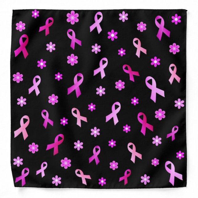 Breast Cancer Pink Ribbon Bandana (Front)