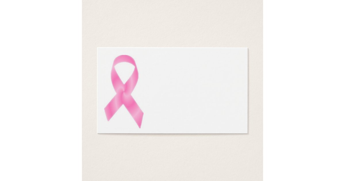 Breast Cancer Pink Ribbon Business Card Zazzle