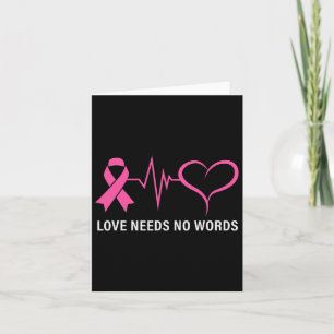 Breast Cancer Pink Ribbon Cancer Awareness Card