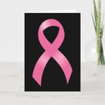 Breast Cancer Pink Ribbon Card