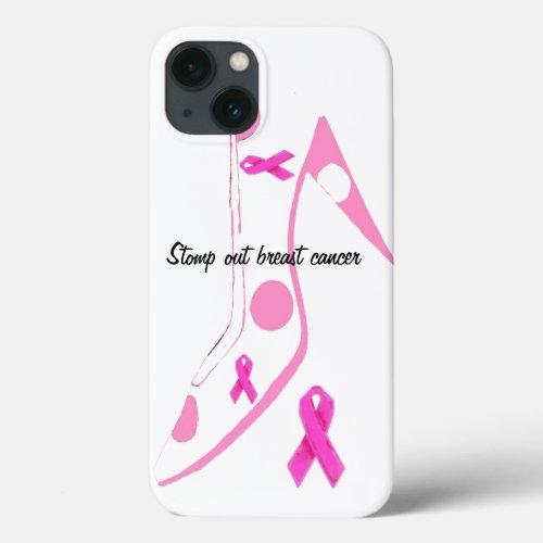 Breast Cancer Pink Ribbon iPhone 13 Case
