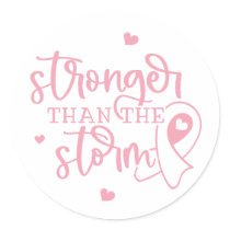 Breast Cancer Pink Ribbon Classic Round Sticker
