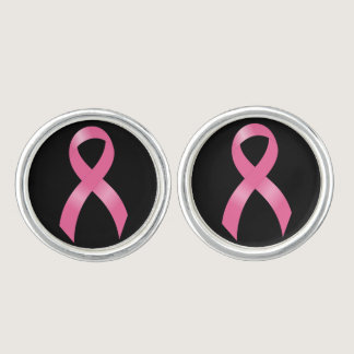 Breast Cancer Pink Ribbon Cufflinks