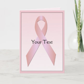 Breast Cancer Pink Ribbon Custom Card