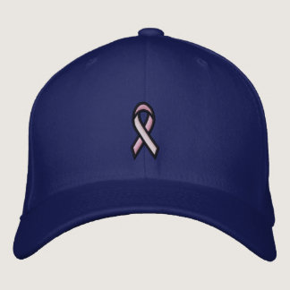 Breast Cancer Pink Ribbon Embroidered Baseball Hat