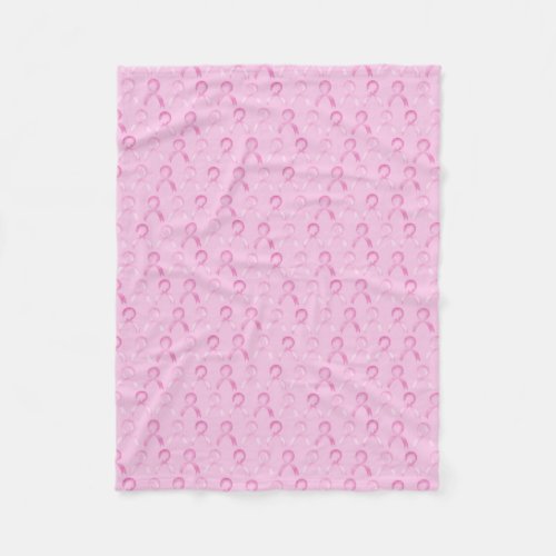 Breast Cancer Pink Ribbon Fleece Blanket gift