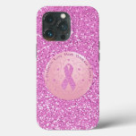 Breast Cancer Pink Ribbon Glitter  Iphone 13 Pro Case at Zazzle