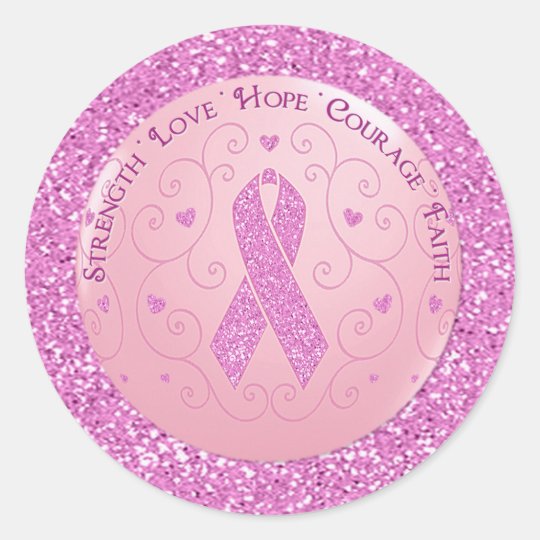 Hoteam 200 Pcs Pink Ribbon Breast Cancer Awareness Pins - Glitter Lapel Pins For Charity, Fundraisers & Events