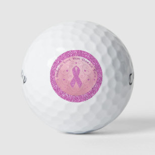 Diamond Ice Orange Color Golf Ball Cancer Awareness