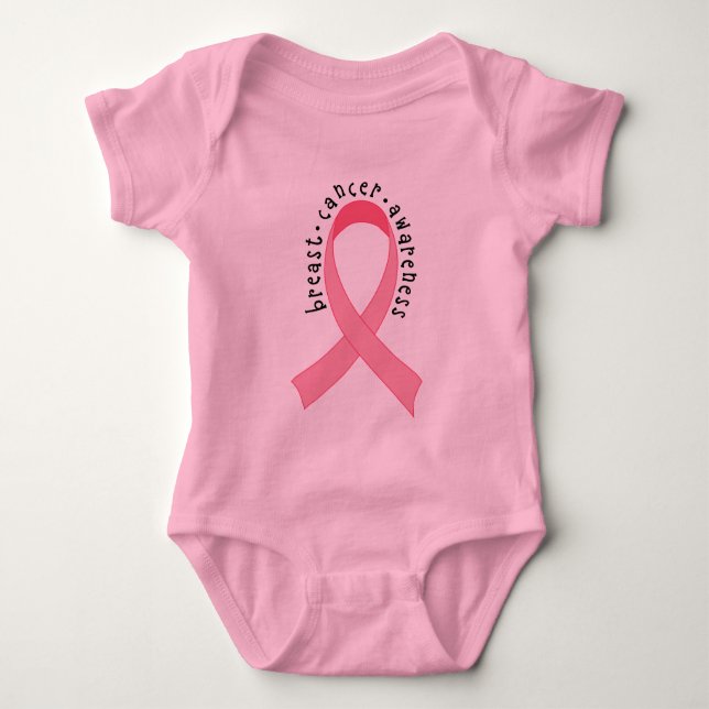 Breast Cancer Pink Ribbon Infant Bodysuit (Front)