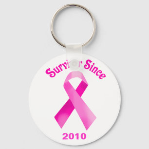 Breast Cancer Pink Ribbon Keychain