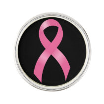 Breast Cancer Pink Ribbon Lapel Pin