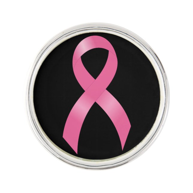 Breast Cancer Pink Ribbon Lapel Pin (Front)
