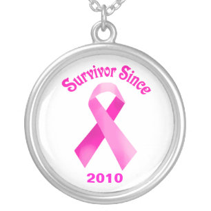 Breast Cancer Pink Ribbon Necklace