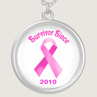 Breast Cancer Pink Ribbon Necklace
