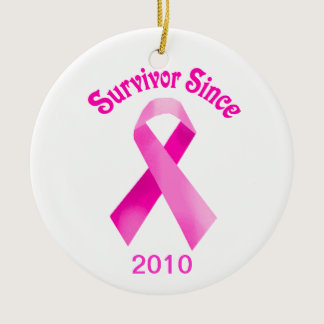 Breast Cancer Pink Ribbon Ornament
