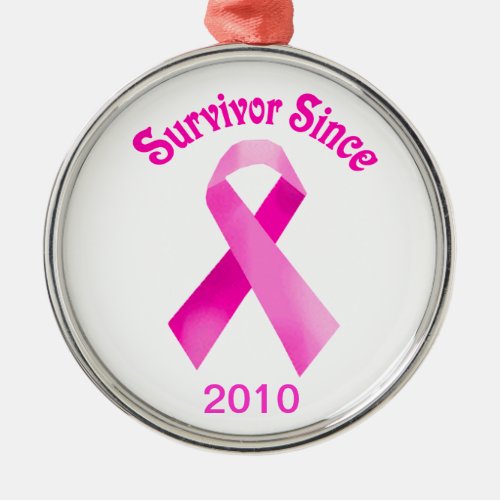 Breast Cancer Pink Ribbon Ornament