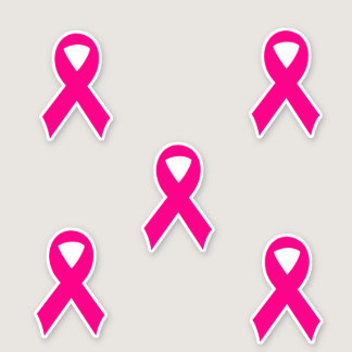 Breast cancer, pink ribbon pack sticker