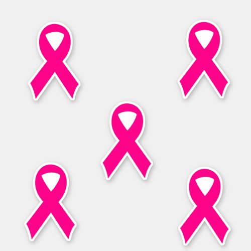 Breast cancer pink ribbon pack sticker