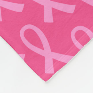 Breast Cancer Pink Ribbon Pattern Fleece Blanket