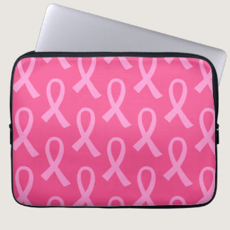 Breast Cancer Pink Ribbon Pattern Laptop Sleeve