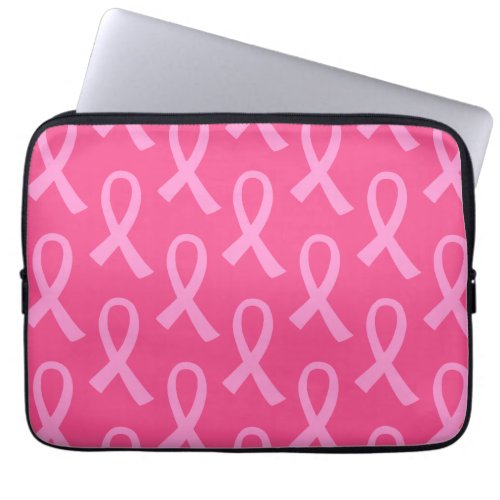 Breast Cancer Pink Ribbon Pattern Laptop Sleeve