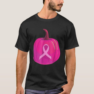 Breast Cancer Pink Ribbon Pumpkin Cool Awareness H T-Shirt