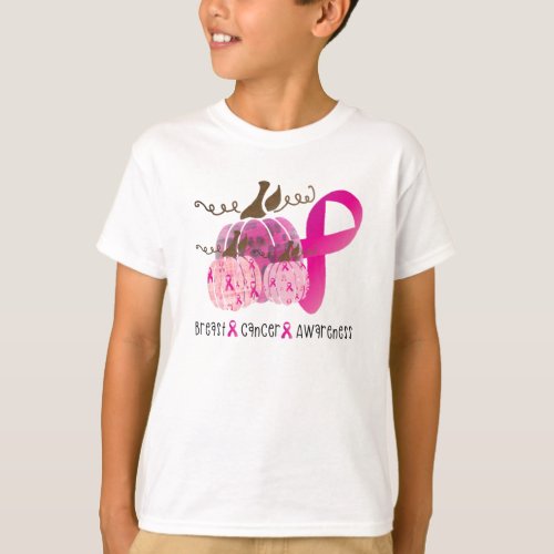 Breast Cancer Pink Ribbon Pumpkin October Pumpkins T_Shirt