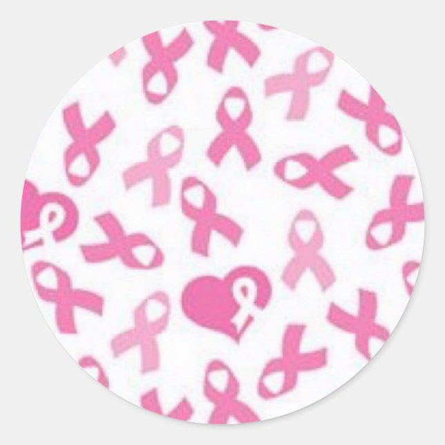 Breast Cancer Pink Ribbon Stickers (Front)