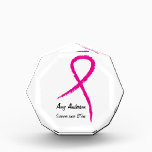 Breast Cancer Pink Ribbon Survivor Award<br><div class="desc">Breast cancer survivor award with a pink ribbon and the patients name and year since remission. Recognize a breast cancer survivor with this beautiful award.</div>